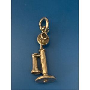 Phone Candlestick Sterling Silver Jewelry Charm #household gadgets